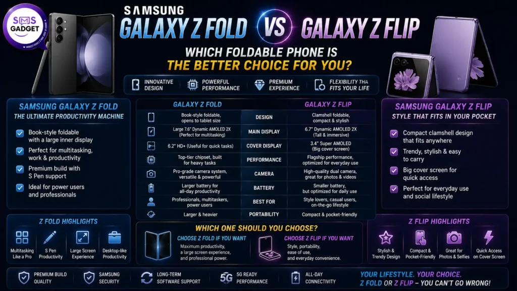 sung Galaxy Z Fold vs Z Flip